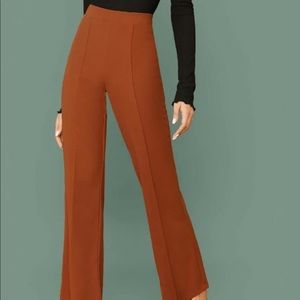 Wide leg high waist pants